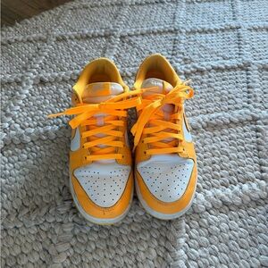 Nike Bright Orange and White Sneakers
